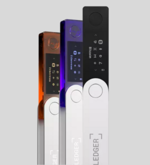Ledger Nano X Hardware Wallet. Purple - Orange - Black