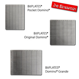 BitPLATES® Domino® Grande (295g) preserves 24 seed words or passphrase storage (3mm thick) metal plate: marine-grade 316L stainless steel