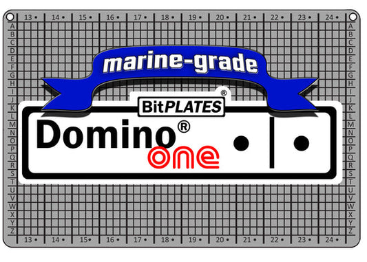 BitPLATES® Domino® One (350g) preserves 24 seed words or passphrase storage (3mm thick) metal plate: marine-grade 316L stainless steel