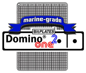BitPLATES® Domino® One 2 (175g) preserves 12 seed words or passphrase storage (3mm thick) metal plate: marine-grade 316L stainless steel