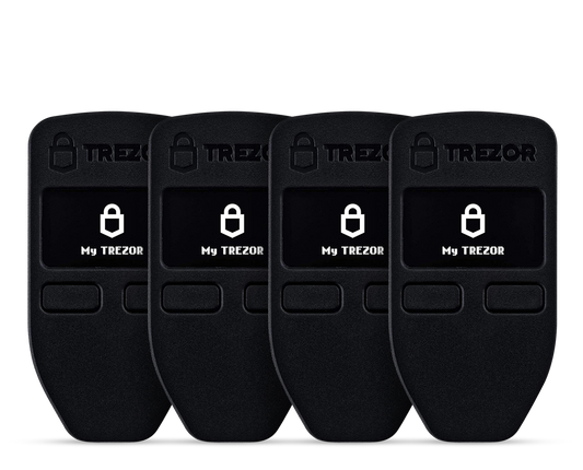 Trezor Model One Family Pack of 4 Hardware Wallets